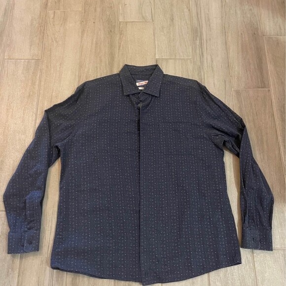 Johnnie-O Pappas Printed Hangin' Out Button Up Shirt size Large Mens - Picture 1 of 6